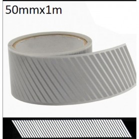 DUUTI Sticker Lucu Reflective Press Pakaian Serbaguna Size 50mm x 1m Model M02 - Silver - 1