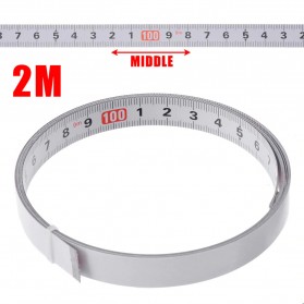 Mayitr Meteran Adhesive Scale Bar Steel Ruler 2 Meter - M003 - White