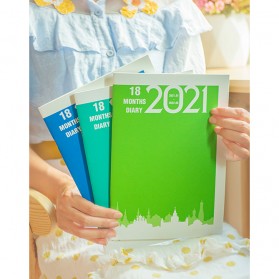 JIANWU Buku Diary Kalender Catatan Jurnal Harian Notebook Ukuran A5 - S253 - Lake Blue