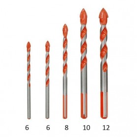 Balight Mata Bor HSS Twist Drill Bit 6-12mm 5 PCS - BA-H21 - Silver