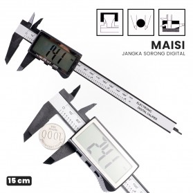 Maisi Jangka Sorong Digital LCD Vernier Caliper Micrometer 3 Buttons 15CM  - SH20 - Black