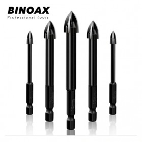 Binoax Mata Bor Tungsten Drill Bit 4 5 6 8 10 12mm 6 PCS - MGDK003 - Black - 2