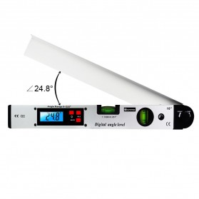 KETOTEK Penggaris Digital Inclinometer Goniometer Level Angle Measuring Tool 225 Degree 400mm - KET-200 - Silver - 3