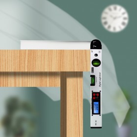KETOTEK Penggaris Digital Inclinometer Goniometer Level Angle Measuring Tool 225 Degree 400mm - KET-200 - Silver - 7