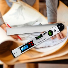 KETOTEK Penggaris Digital Inclinometer Goniometer Level Angle Measuring Tool 225 Degree 400mm - KET-200 - Silver - 9