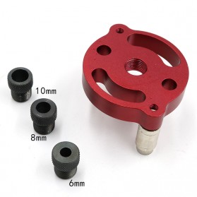 Alloet Alat Bantu Bor Vertical Pocket Hole Jig Drill Locator Centering 6/8/10mm Round - JJ2027 - Red