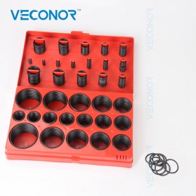 VECONOR Karet Rubber O Ring Universal Seal Tightening 419 PCS - E010029 - Red