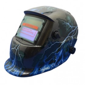 Pelindung Tubuh - VERMARK Helm Las Otomatis Auto Darkening Welding Helmet Motif Lightning - HW-013 - Black