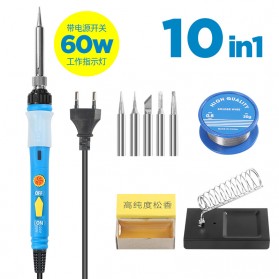OLOEY Solder 10in1 Adjustable Temperature LCD Display 220V 60W - OCE60 - Blue