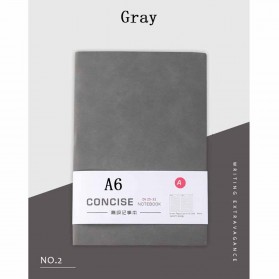 DINGJUE Buku Catatan Jurnal Notebook Cover PU Leather A6 - DJ64-31 - Gray