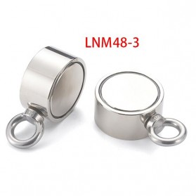 Strong Neodymium Magnet Model Hook Bulat 48 mm 80 kg - LNM48-3 - Silver