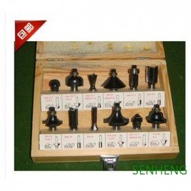 SENHENG Mata Mesin Penggiling Shank Tenon Milling Machine Woodworking 8mm 12 PCS - 270401 - Black - 1