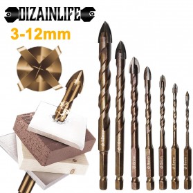 DIZAINLIFE Mata Bor HSS Twist Drill Bit 3-12mm 7 PCS - DI-106 - Bronze