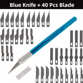 KUAIQU Pisau Ukir Carving Art Knife Cutter Blade - 9309 - Blue