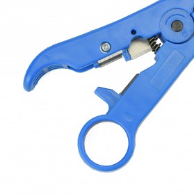 Newacalox Stripping Tool Pengupas Kabel Coaxial LAN Cable Wire Stripper Cutter for UTP/STP RG59 RG6 RG7 RG11 - HT352 - Yellow - 3