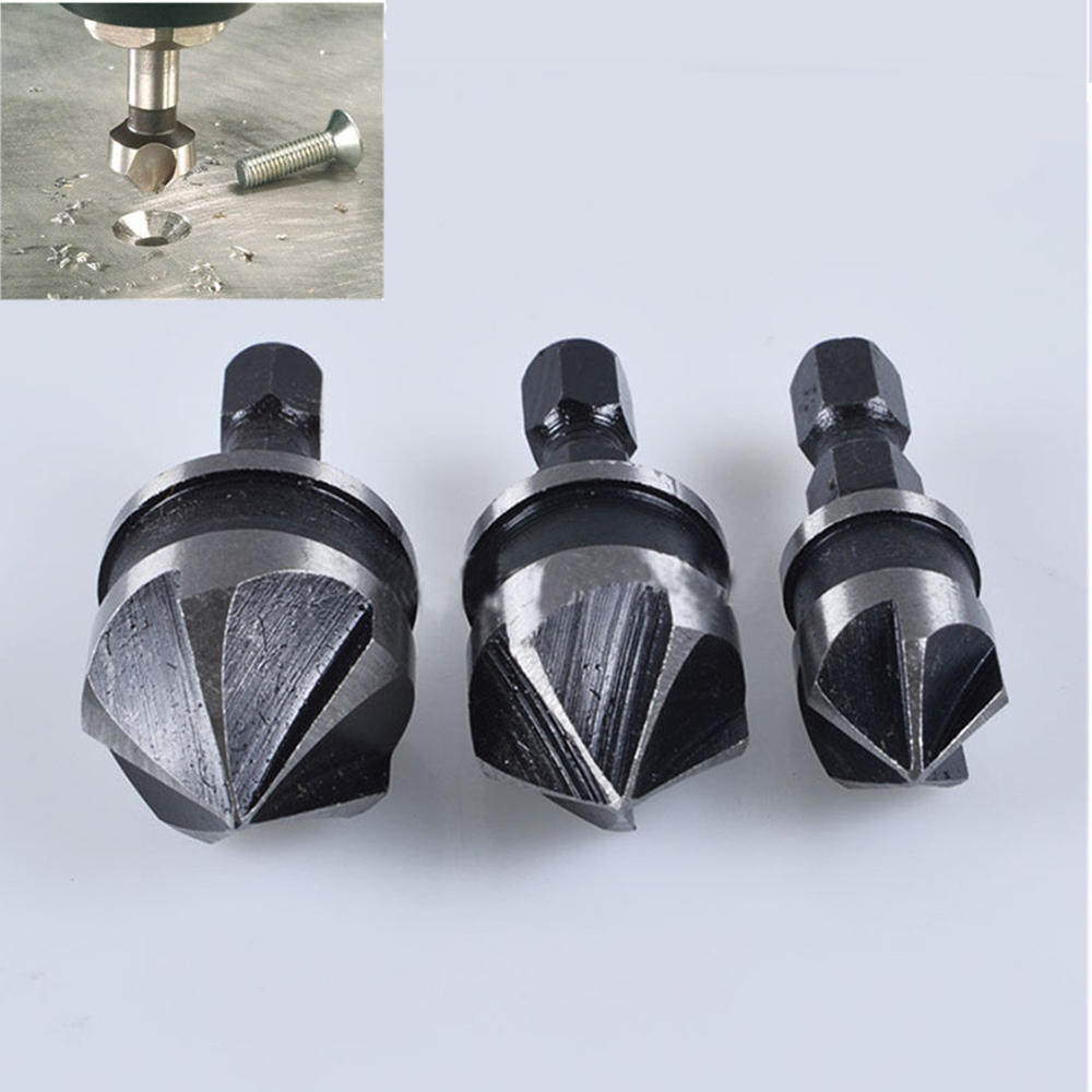 Gambar produk Taffware Mata Bor Drill Bit Countersink Carbon Steel 12 16 19mm 3 PCS