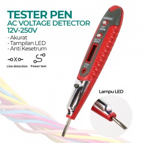 Taffware ANENG Tester Non Contact AC Detector 12V-250V - VD700 - Red