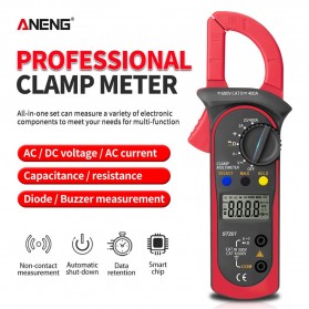 ANENG Digital Multimeter Voltage Tester Clamp - ST201 - Red