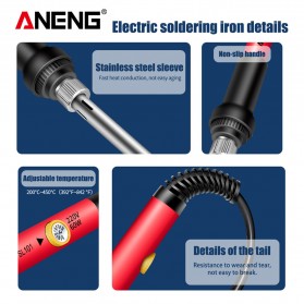 ANENG Solder Elektrik Adjustable Temperature 60W - SL101 - Black/Red - 4