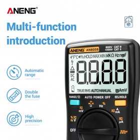 ANENG Digital Multimeter Voltage Tester - AN8008 - Black - 2