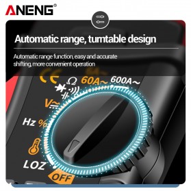 ANENG Digital Multimeter Voltage Tester Clamp - ST191 - Red - 4