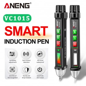 ANENG Tester Pen Non Contact  AC Voltage Alert Detector 12 - 1000 V - VC1015 - Black