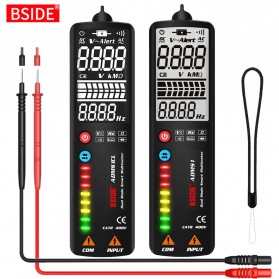 BSIDE Voltage Indicator Tester Non contact Dual AC 2.4 Inch LCD - ADMS1CL - Black
