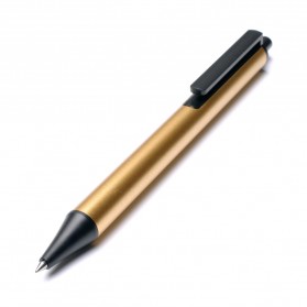 KACO TUBE Gel Pen Pena Pulpen Bolpoin Stainless Steel 0.5mm 1 PCS - K1024 (Black Ink) - Black Gold