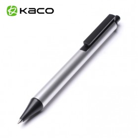 KACO TUBE Gel Pen Pena Pulpen Bolpoin Stainless Steel 0.5mm 1 PCS - K1024 (Black Ink) - Stainless Steel Color