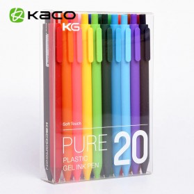 KACO PURE Candy Gel Pen Pena Pulpen Bolpoin 0.5mm 20 PCS (Colorful Ink) - K1015 - Mix Color