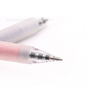 KACO KEYBO Gel Pen Pena Pulpen Bolpoin Transparent 0.5mm 10 PCS - KA0124 (Black Ink) - Black - 12