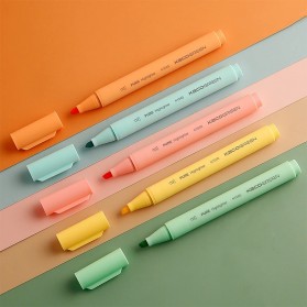 KACO PURE H Plastic Highlighter I Spidol Stabilo Marker Liner 5 PCS - K1045 (Colorful Ink) - Mix Color - 3