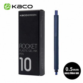 KACO ROCKET Gel Pen Pena Pulpen Bolpoin 0.5mm 10 PCS - K1028 (Black / Blue Ink) - Dark Blue