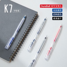 KACO K7 Gel Pen Pena Pulpen Bolpoin Push Type Transparent 0.5mm - Black