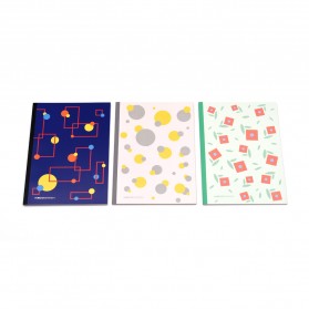 KACO JUMBO A5 Notebook Buku Tulis Catatan Kerja Sekolah Belajar 3 PCS - K1314 - Multi-Color