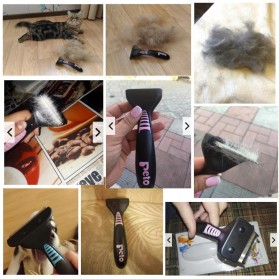 PETO Sisir Bulu Hewan Peliharaan Grooming Tool Hair Removal Comb For Dogs Cats Size S - C7 - Blue - 8