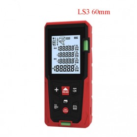 Meteran - DUKA Pengukur Jarak Laser Distance Meter Range Finder 60M - LS3 - Black/Red