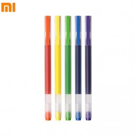 Xiaomi Mi Jumbo Gel Ink Pen Pena Cair Pulpen 0.5mm 5 PCS 5 Warna - MJZXB03WC - Multi-Color