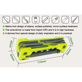 Jakemy JM-PJ1004 17 in 1 Multifunction Folding Screwdriver Kit - Green - 2