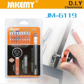 Jakemy 19 in 1 Obeng Set Fleksibel - JM-6119 - Black/Orange