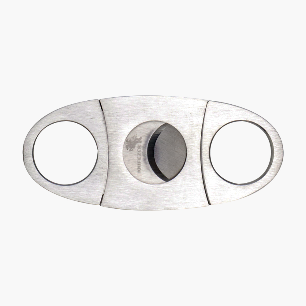 Gambar produk KNIFEZER Pemotong Rokok Cerutu Cigar Cutter Double Blade Stainless Steel - EC-50A