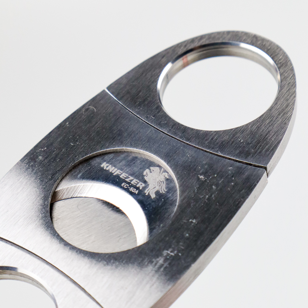 Gambar produk KNIFEZER Pemotong Rokok Cerutu Cigar Cutter Double Blade Stainless Steel - EC-50A