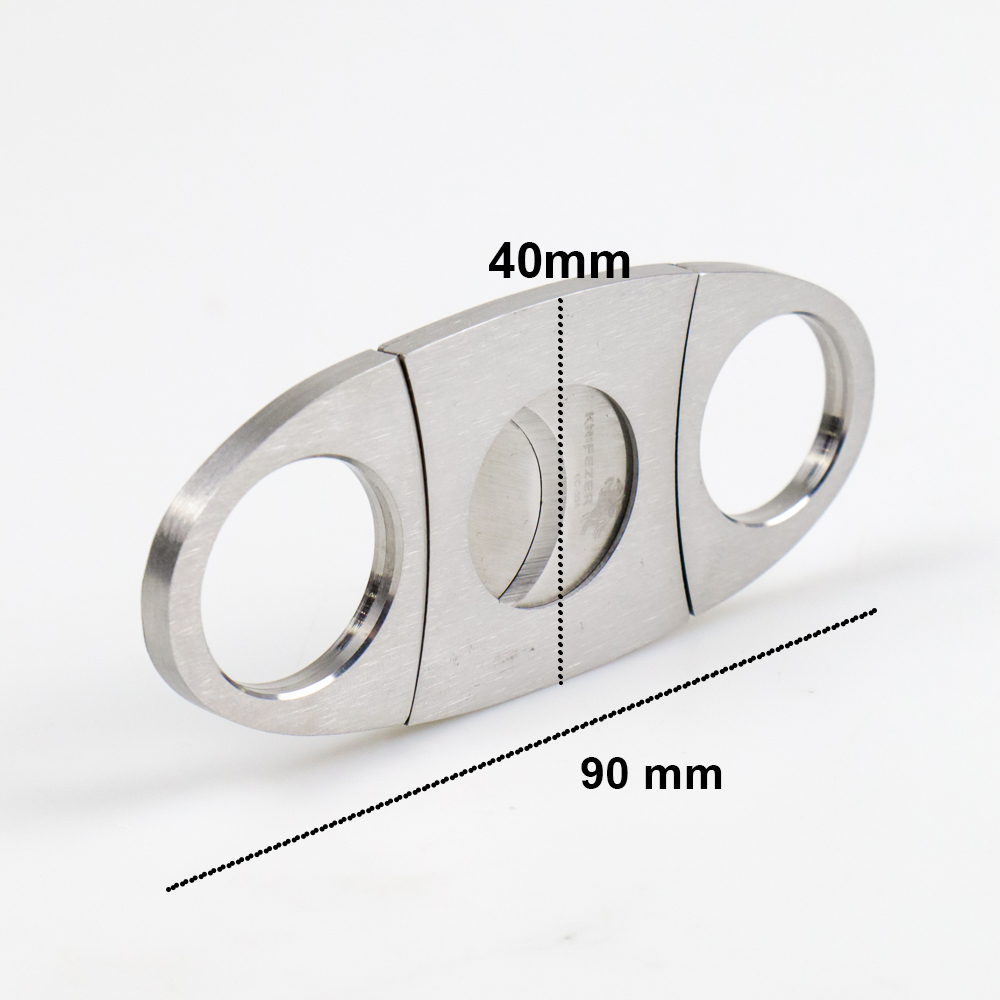 Gambar produk KNIFEZER Pemotong Rokok Cerutu Cigar Cutter Double Blade Stainless Steel - EC-50A