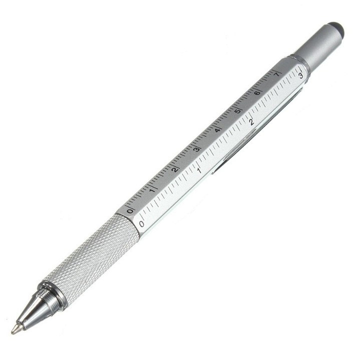 pena multifungsi metal stylus penggaris level obeng pena multifungsi metal stylus penggaris level obeng