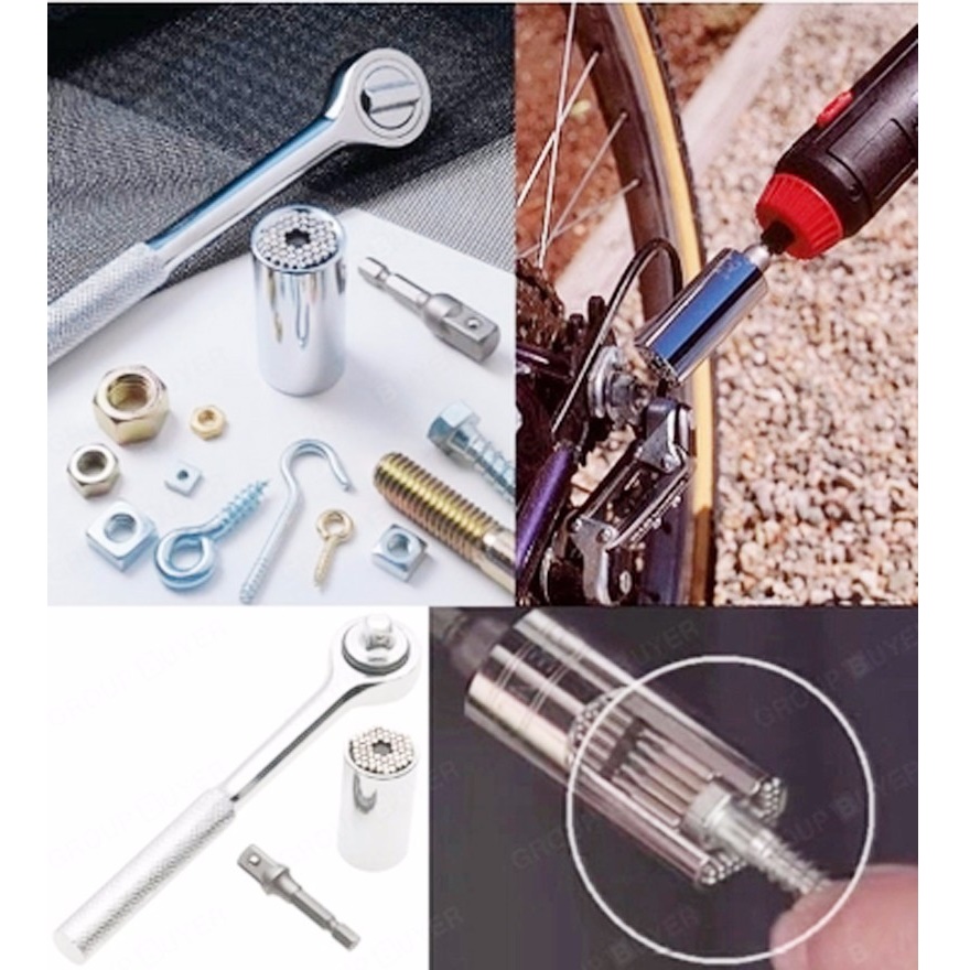 ... Gator Grip Universal Socket Bolt Set - ETC-200 / Kunci Pas - Silver ...