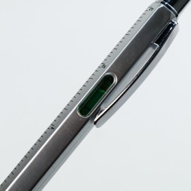 Taffware Pena Multifungsi Plastik Stylus + Penggaris + Level + Obeng - 9625 - Silver - 3