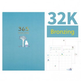 DingDongTu Buku Diary 365 Hari Hardcover - DDT-4083-32 - Sky Blue