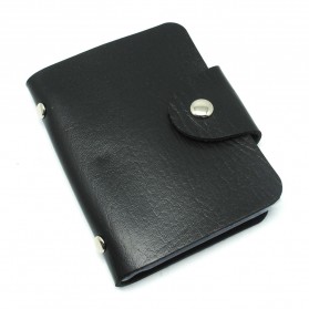 Dompet Kartu 24 Slot Bahan Kulit - C1707H1 - Black