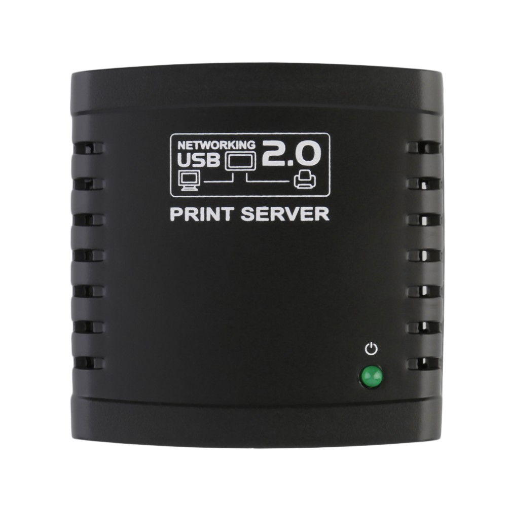 Mini Portable USB Ethernet Print Server - Black - JakartaNotebook.com