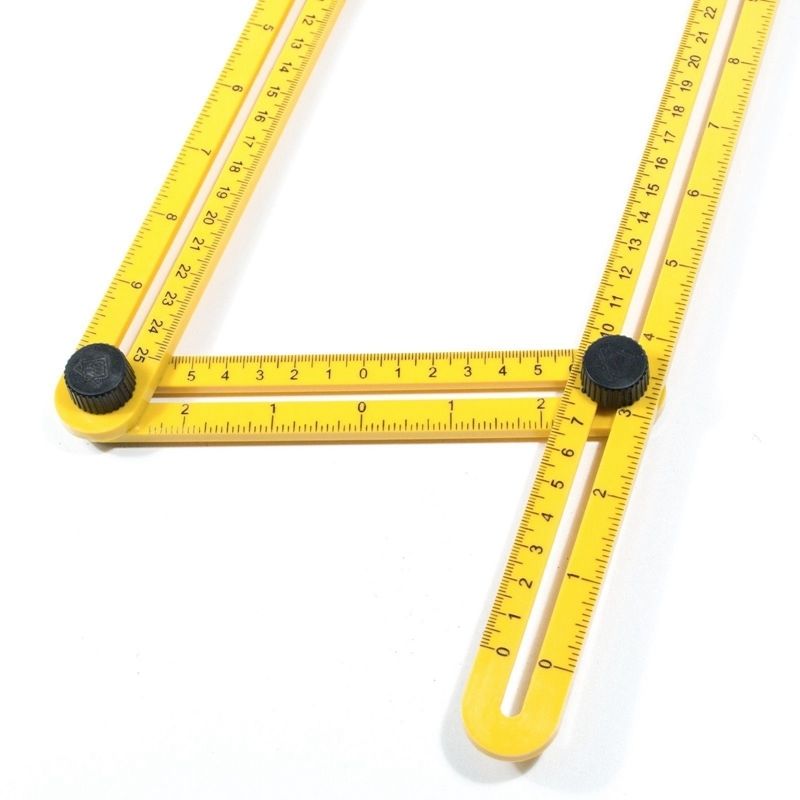 Penggaris 4 Sudut  Four Sided Folding Ruler R138 Yellow 